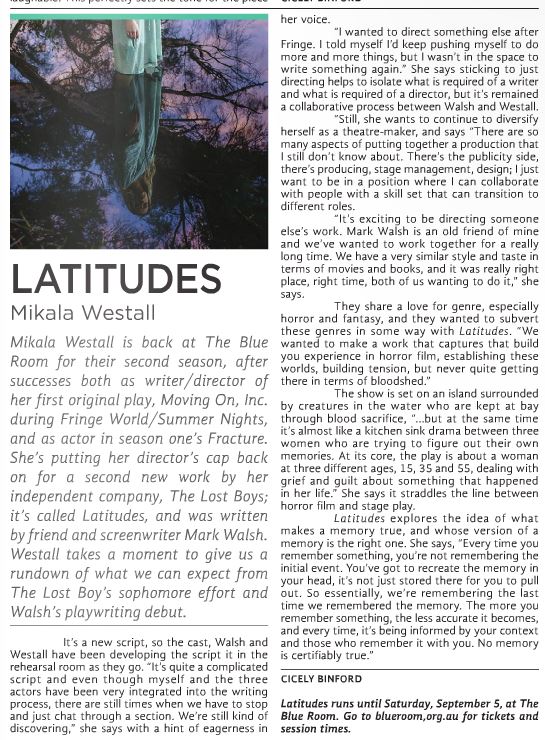 Mikala Westall's Latitudes interview for X-Press