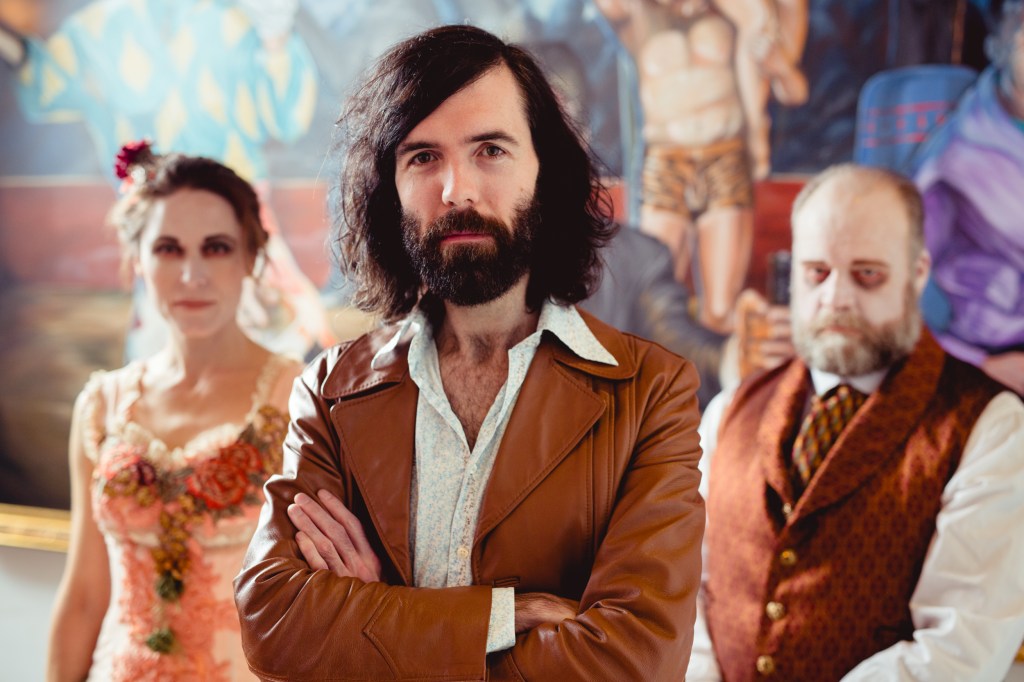 Rebecca Davis, writer Nathaniel Moncrieff and Luke Hewitt of Black Swan's production of A Perfect Specimen. Image by Daniel James Grant.